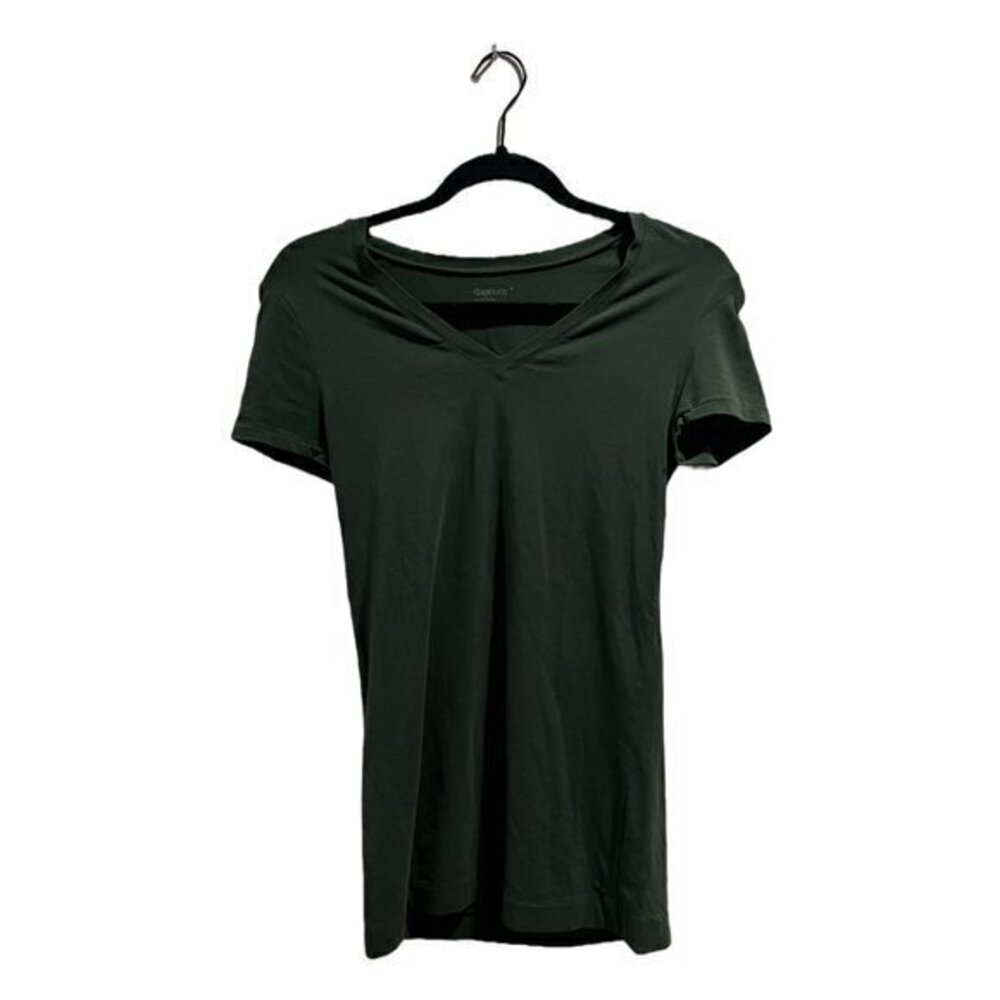 gap | dark green v-neck tee shirt | medium